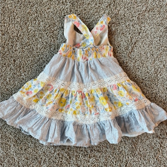 Tommy Bahama Toddler Girls’ Floral & Striped Dress summer sundress size 4T - Picture 6 of 8